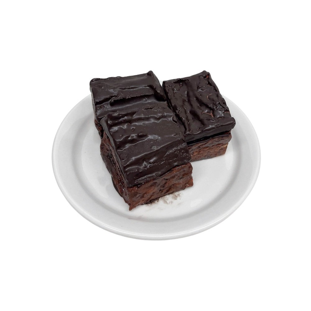 Three Plated Plain Brownies 8
