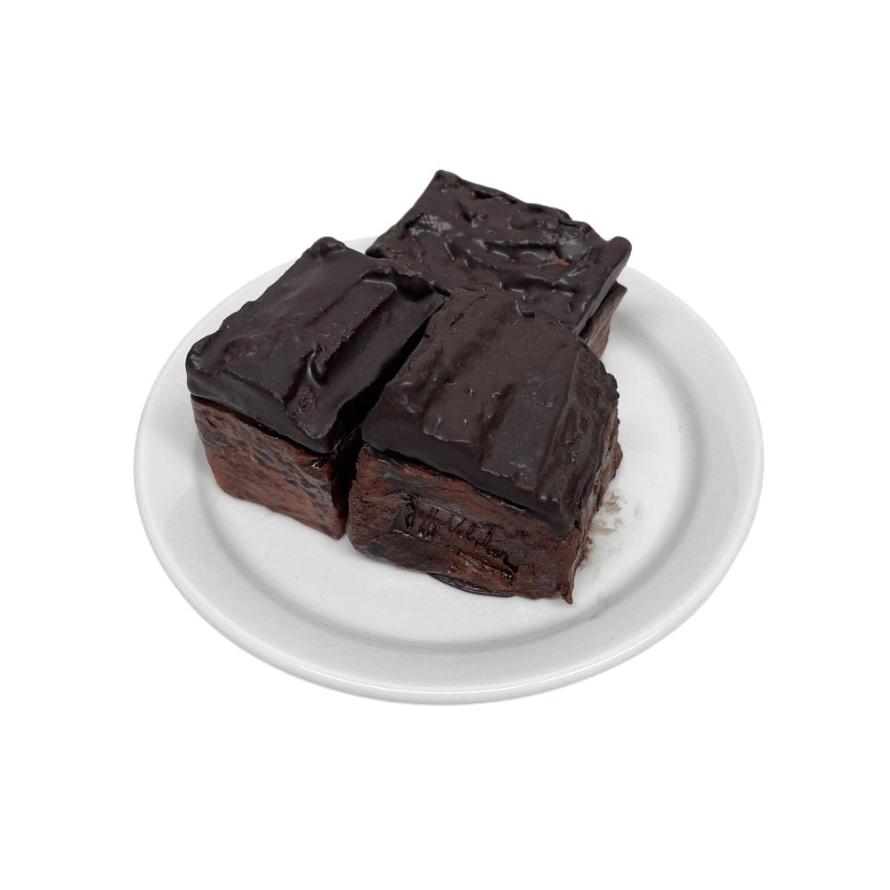Three Plated Plain Brownies 8