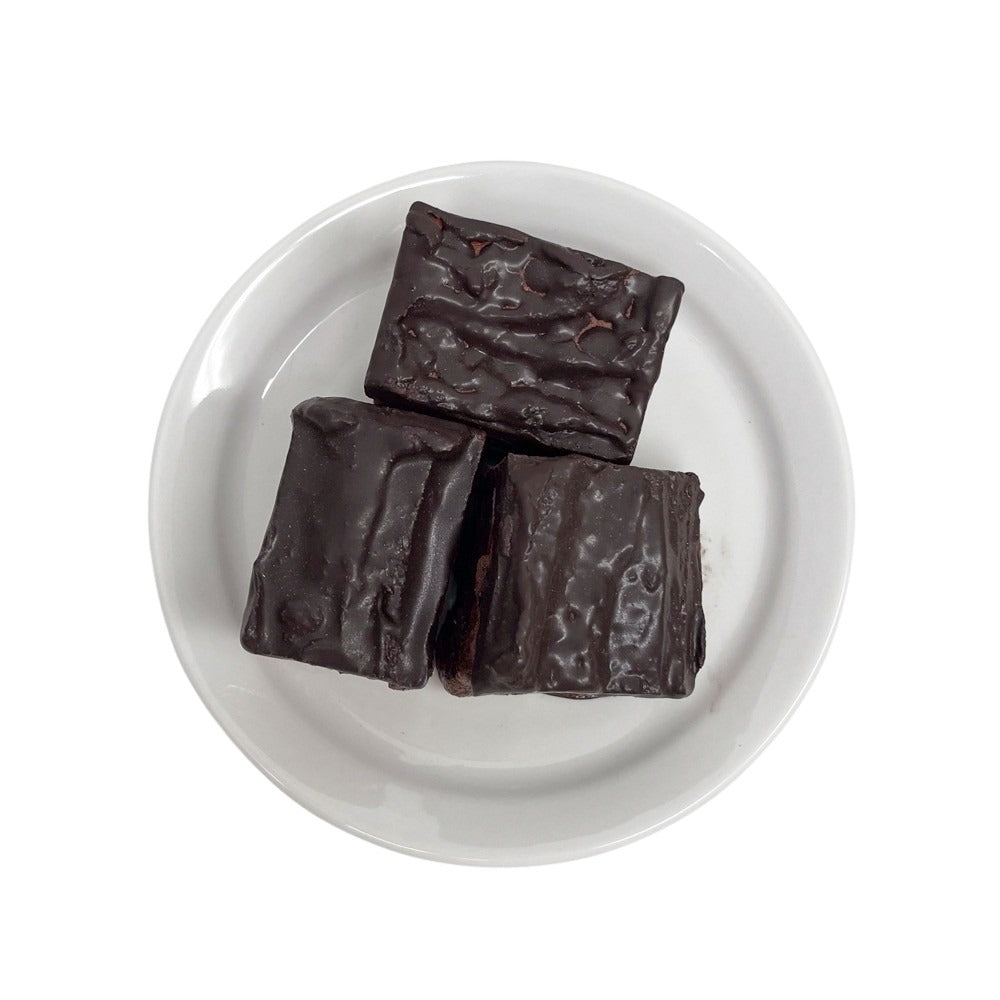Three Plated Plain Brownies 8
