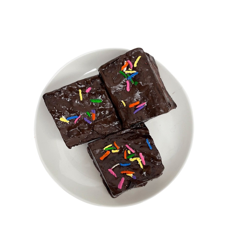 Three Plated Sprinkle Brownies 14