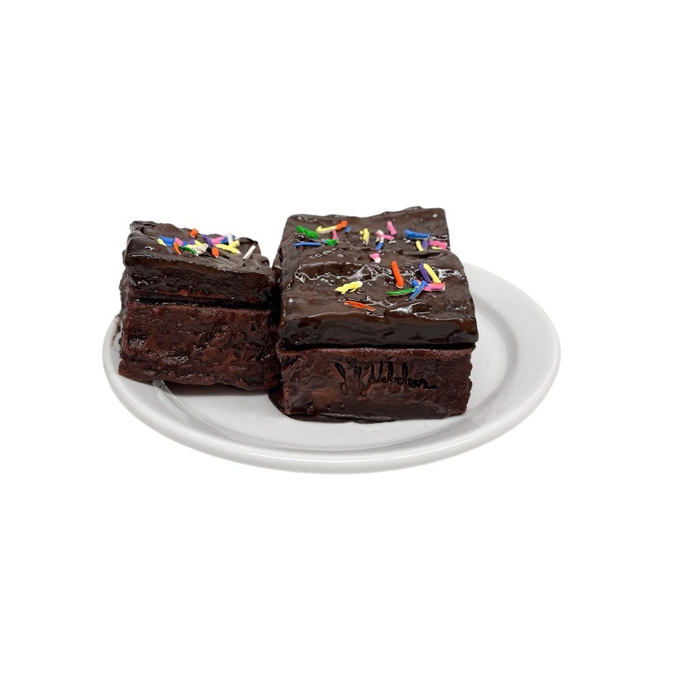 Three Plated Sprinkle Brownies 15