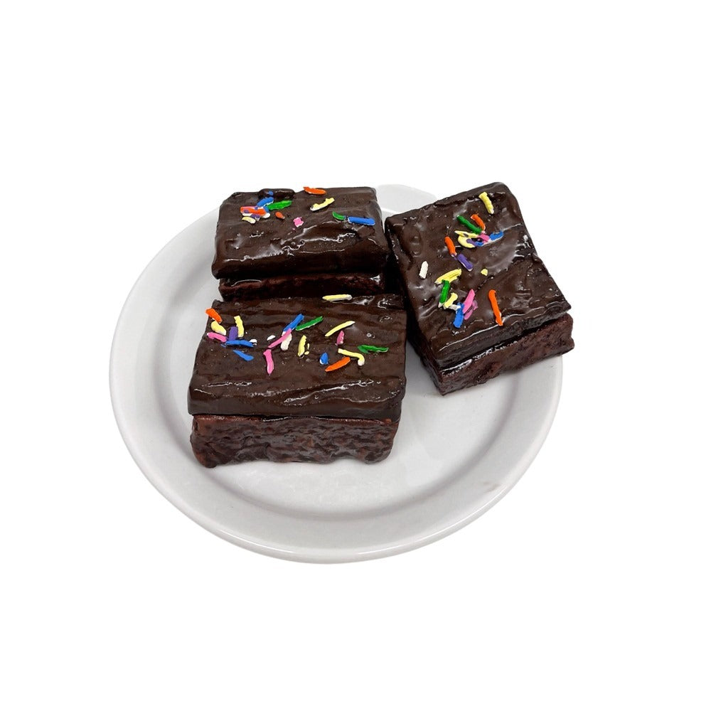 Three Plated Sprinkle Brownies 15