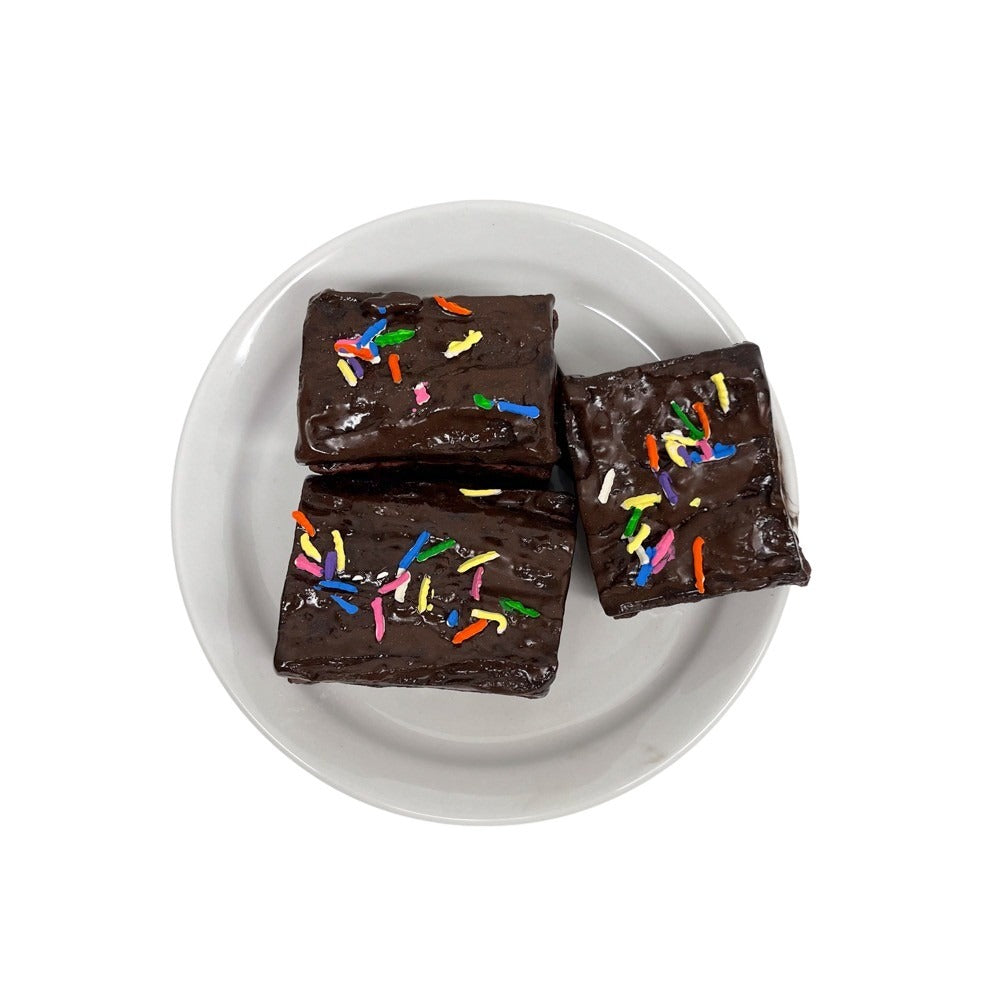 Three Plated Sprinkle Brownies 15