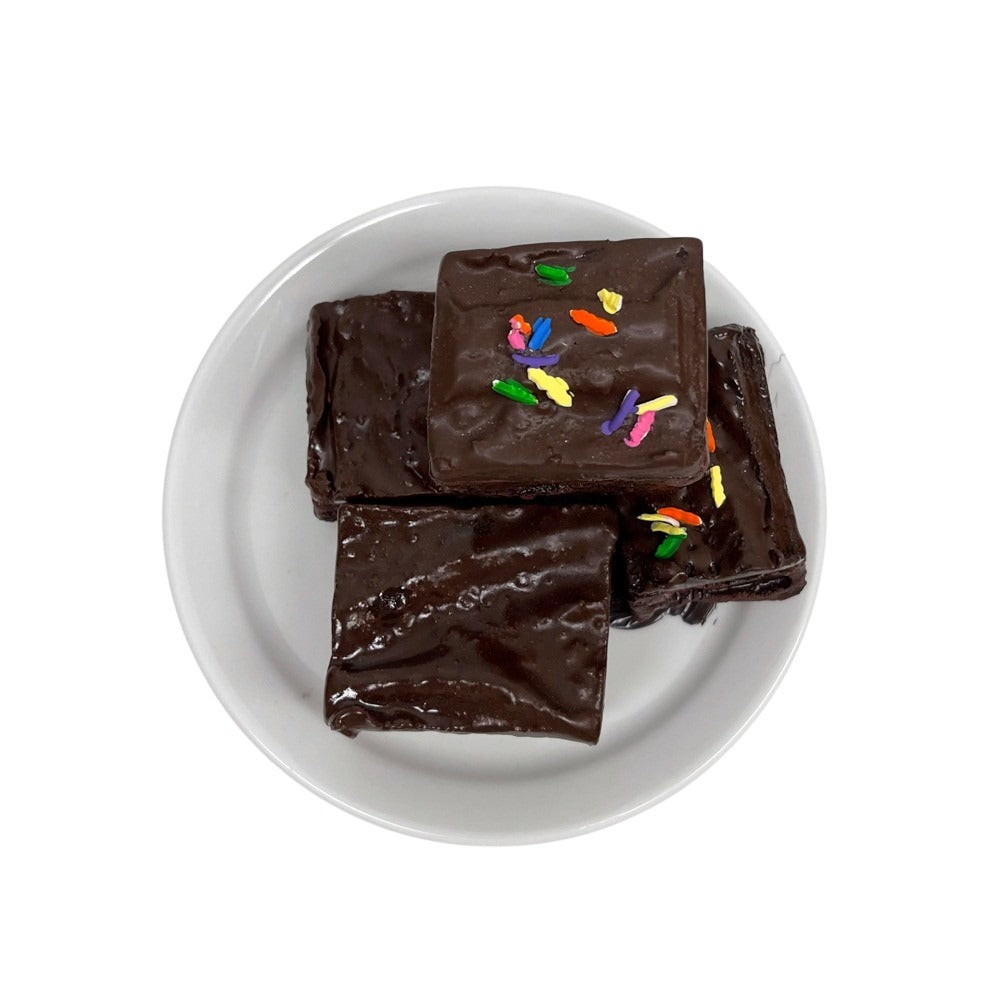 Four Plated Mixed Brownies 1