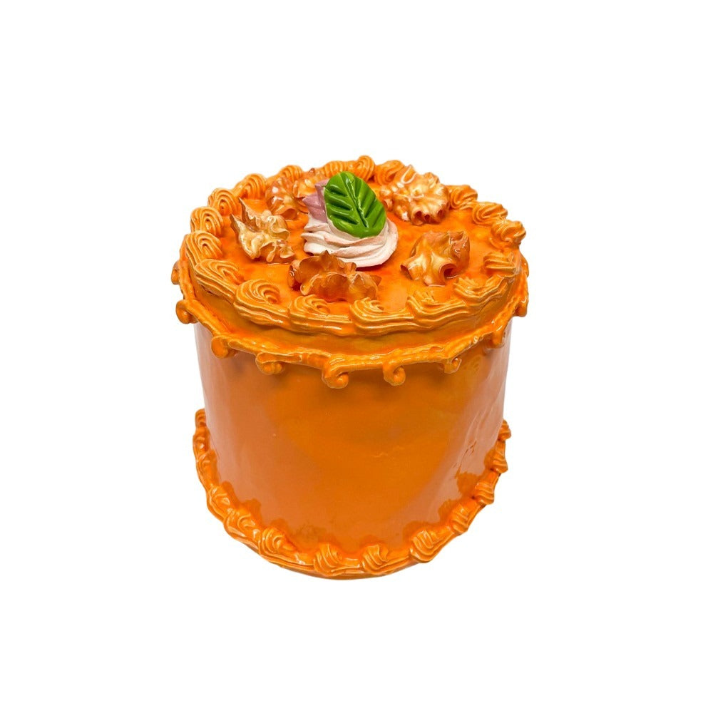 Orange Fall Leaves Cake 1