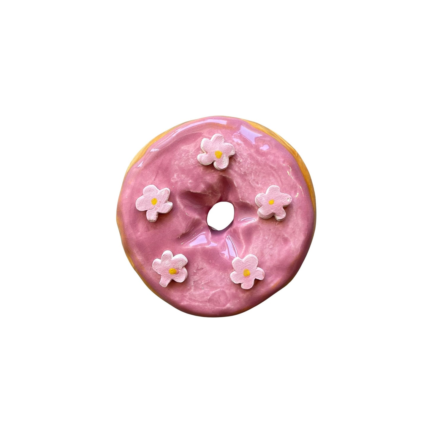 Rose Donut With Pink Daisies