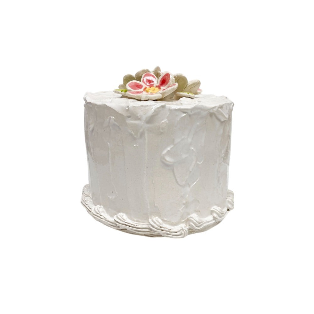 Pink Daisy Topped Vanilla Cake 90