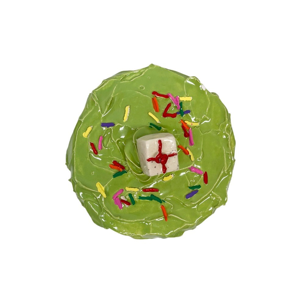 Present Topped Green Cake 1