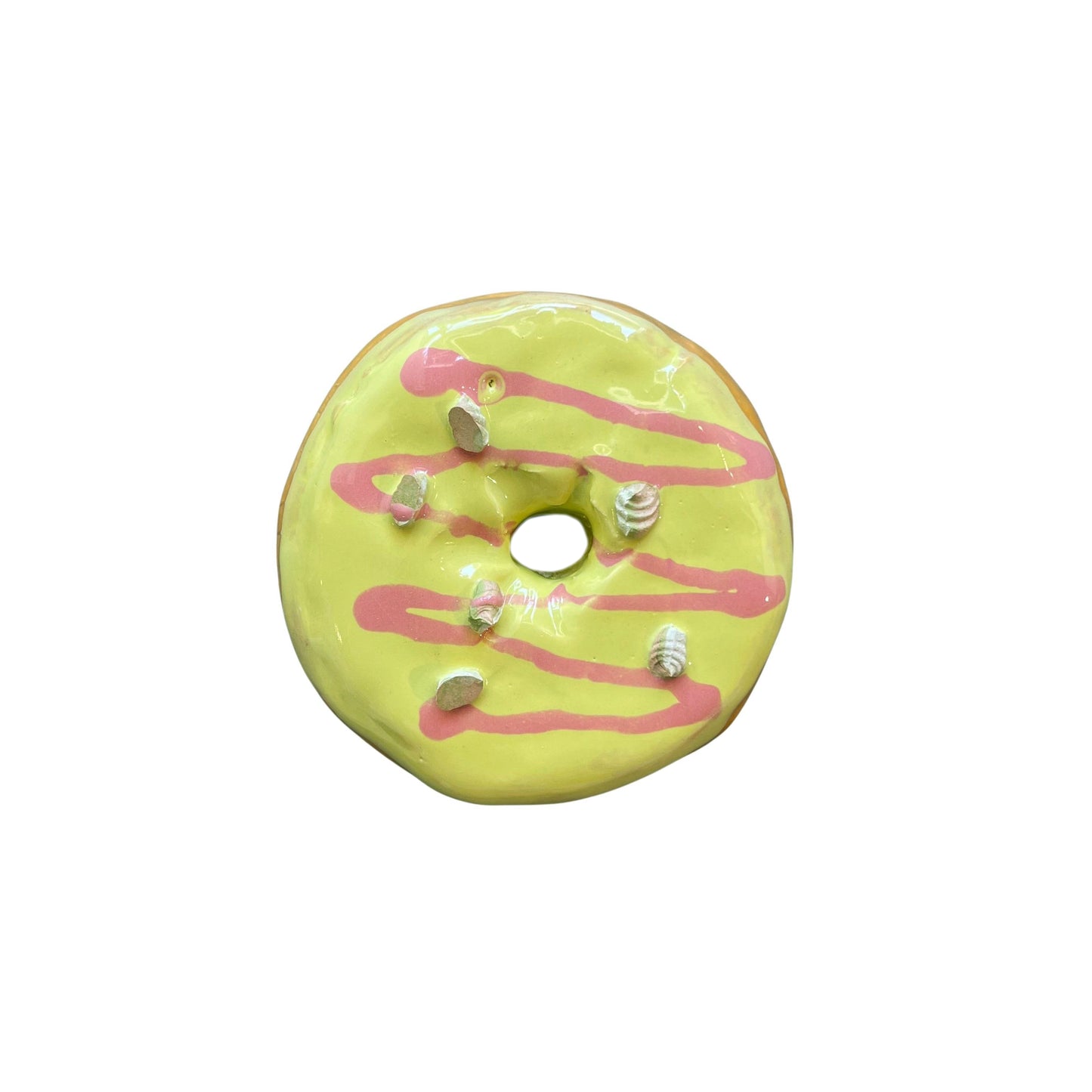 Pistachio Donut With Strawberry Drizzle (Day Old)