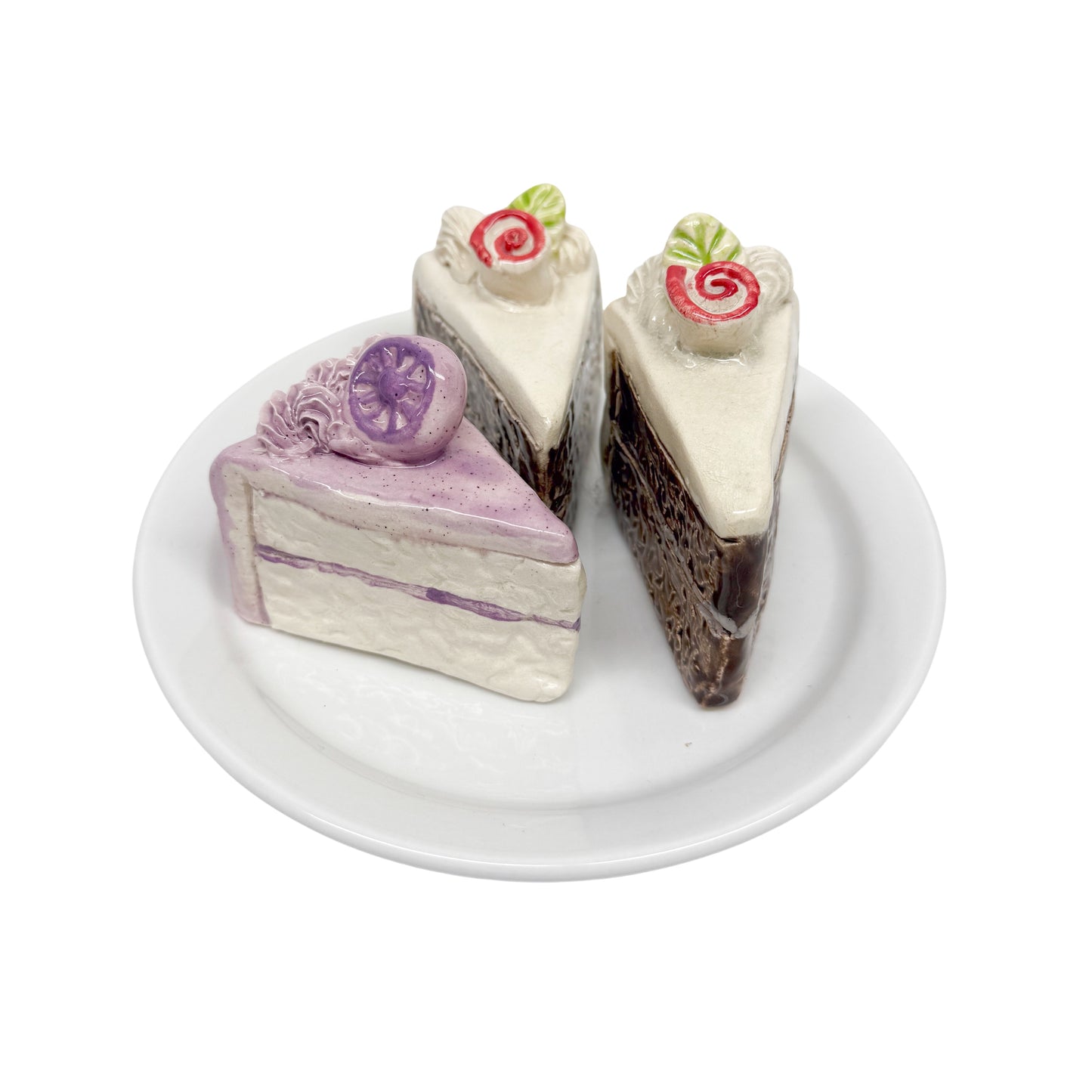 Plate With Three Cake Slices II