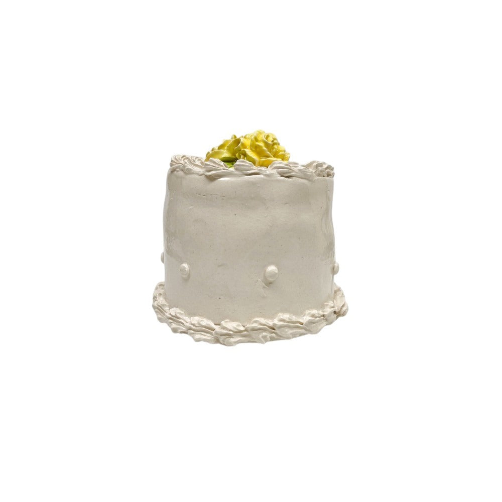 Vanilla Petite Cake With Yellow Flowers 30