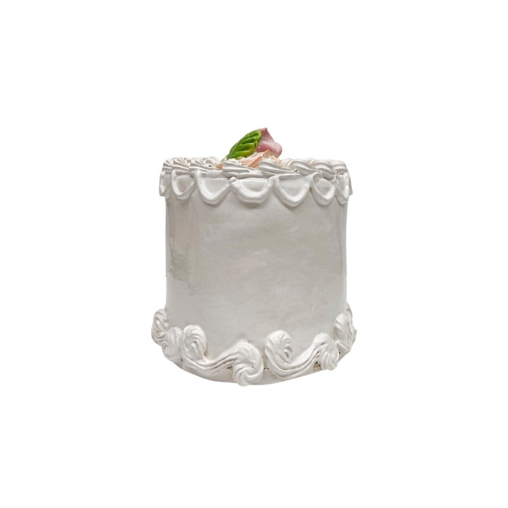 Vanilla Petite Cake With Pink Rose 32
