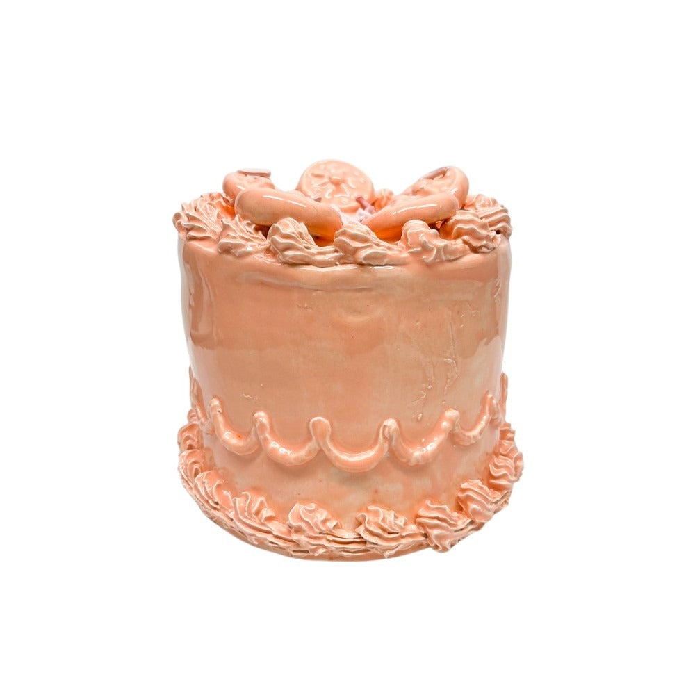 Peach Cake With Medallions And Sprinkles 24