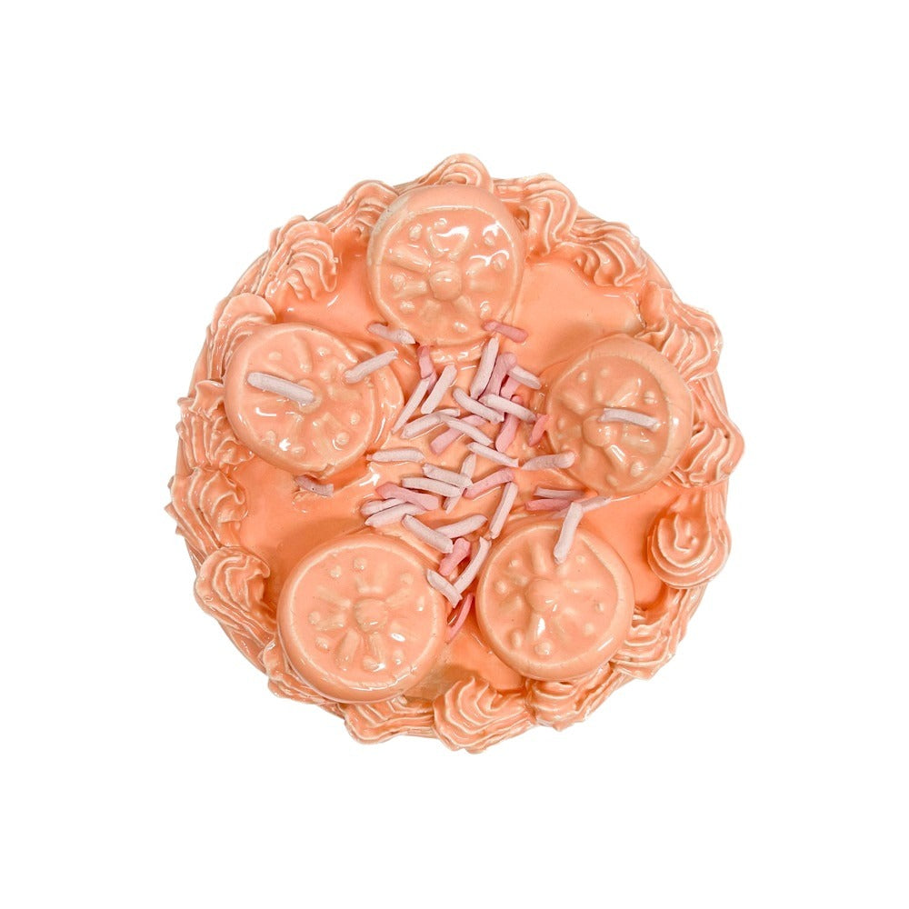 Peach Cake With Medallions And Sprinkles 24