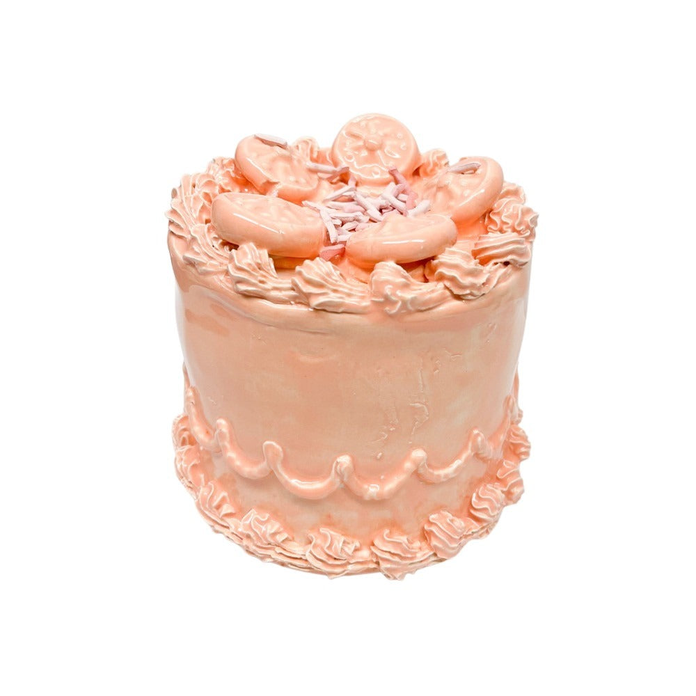 Peach Cake With Medallions And Sprinkles 24