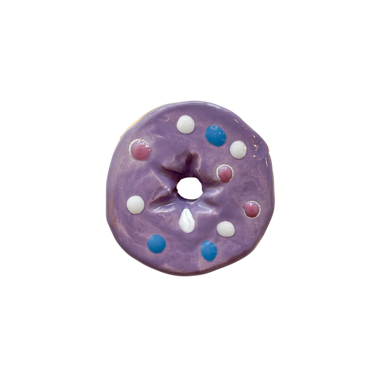 Lavender Donut With Multi Dots
