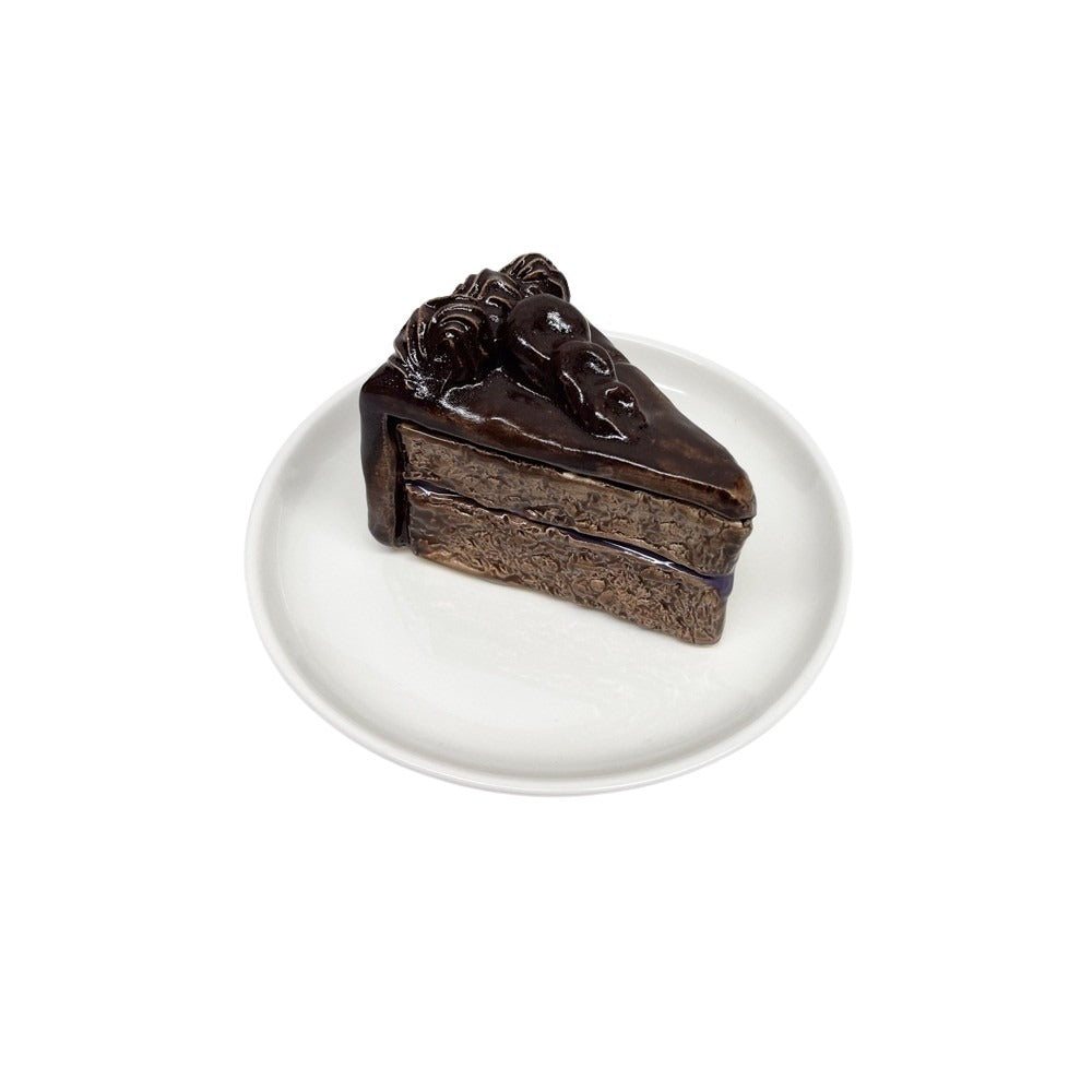Plated Chocolate Cake Slice 40
