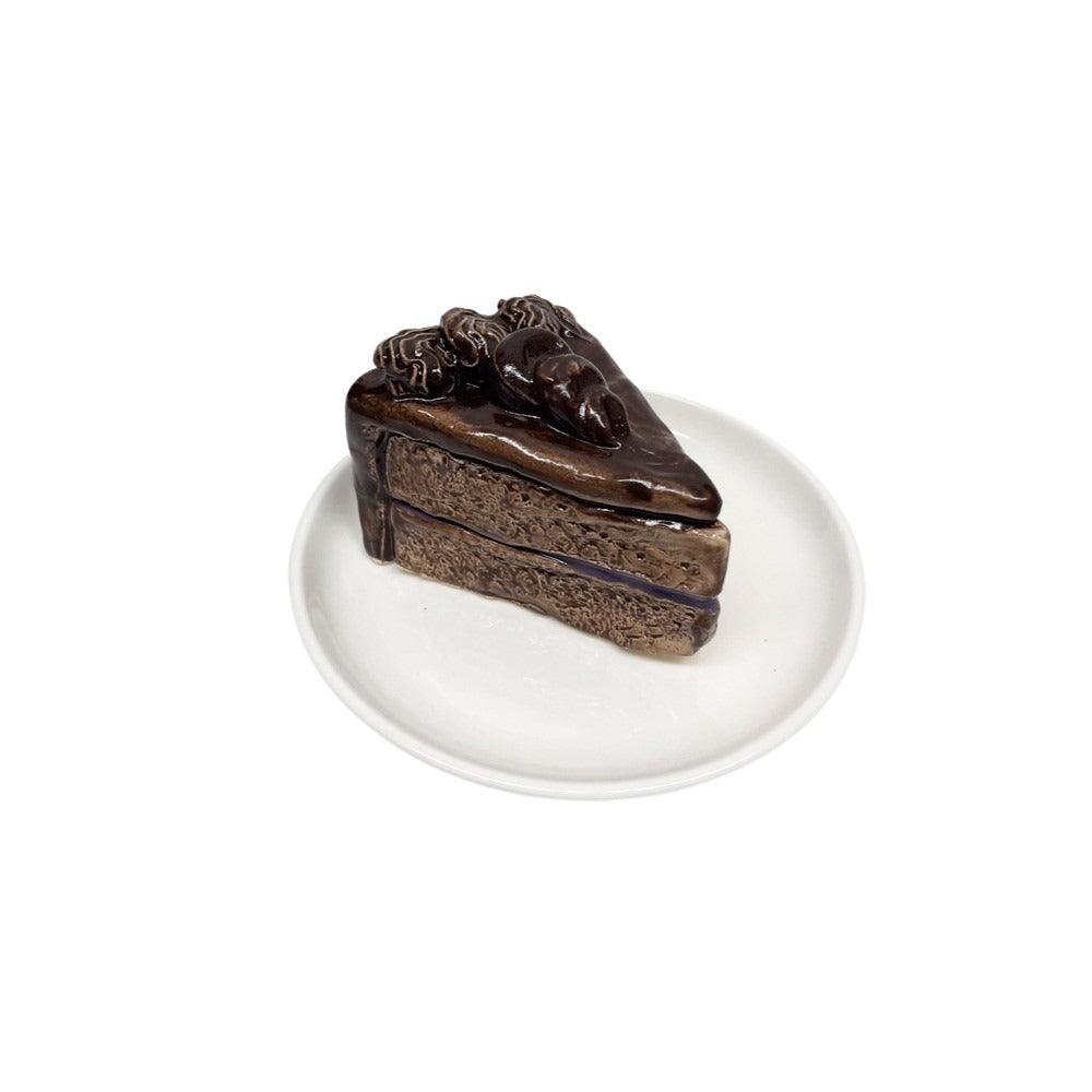 Plated Chocolate Cake Slice 41
