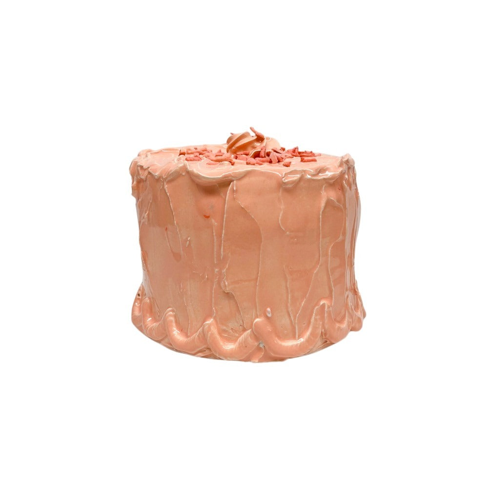Peach Chiffon Cake With Sprinkles
