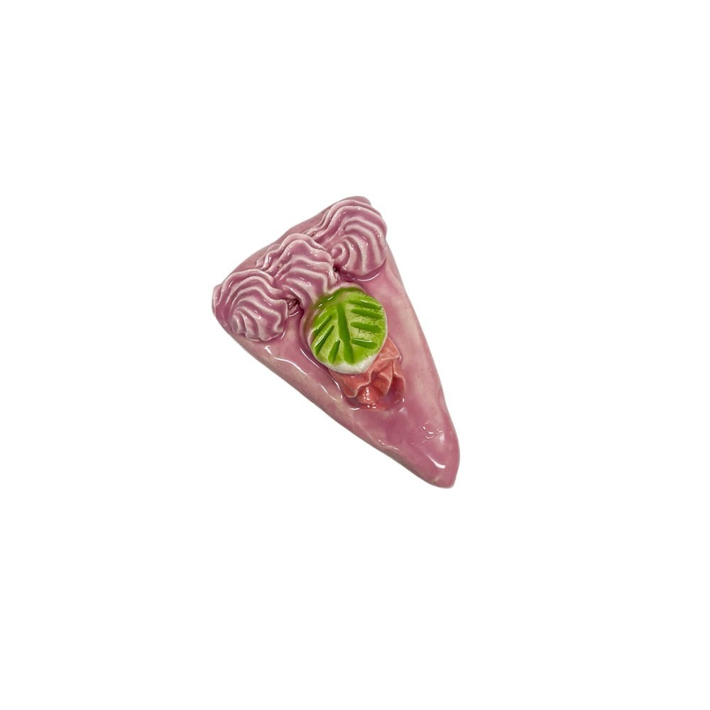 Pink Rose Cake Slice