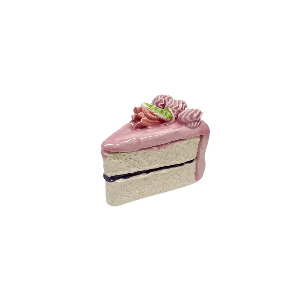 Pink Rose Cake Slice