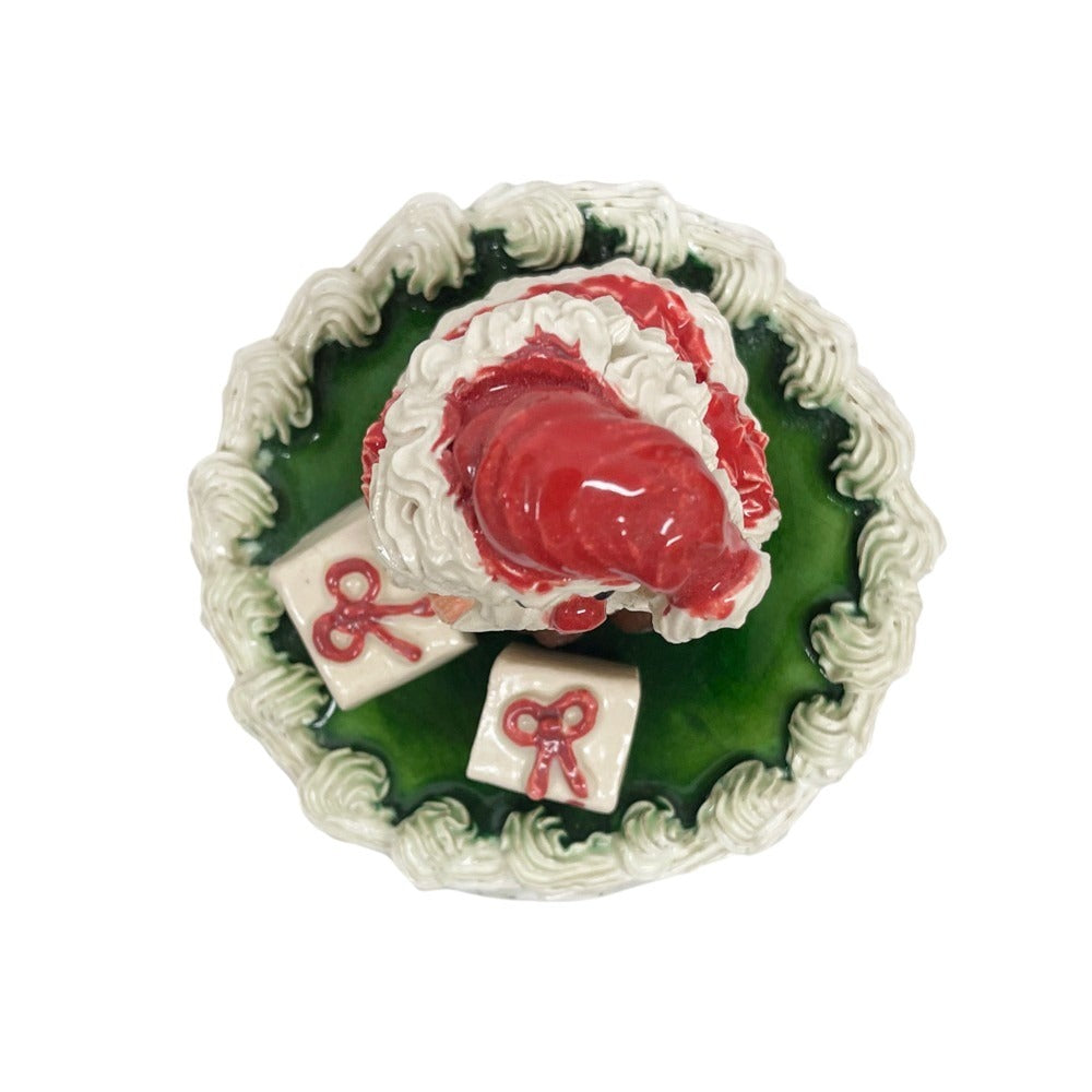 Santa Claus With Presents Topped Vanilla Cake 30