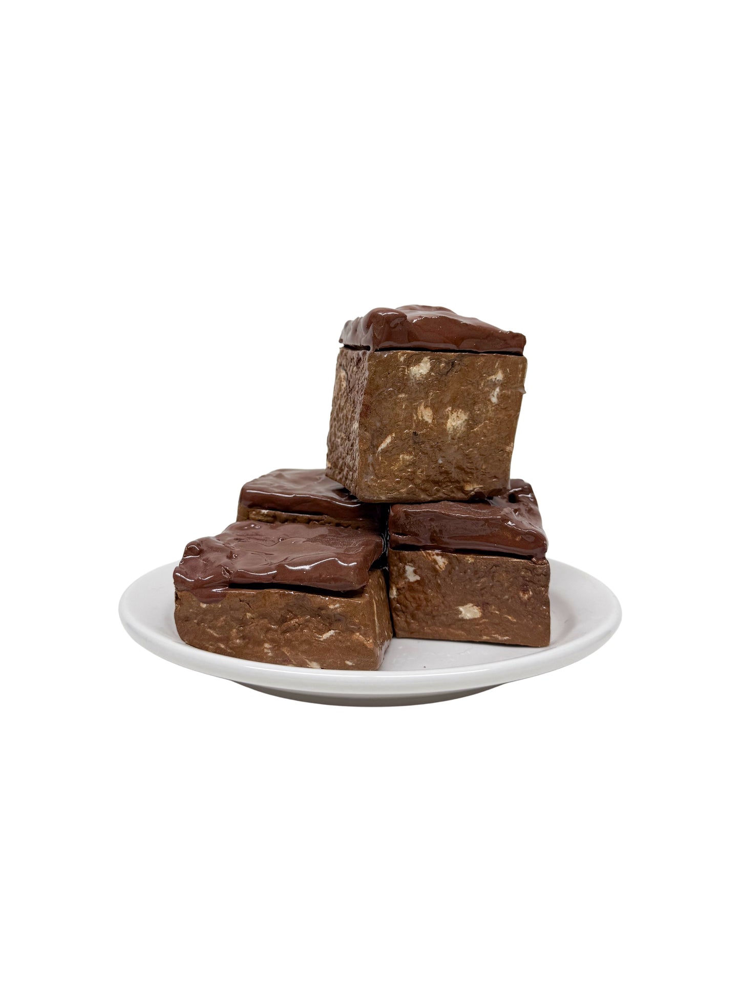 Four Plated Milk Chocolate Brownies 1