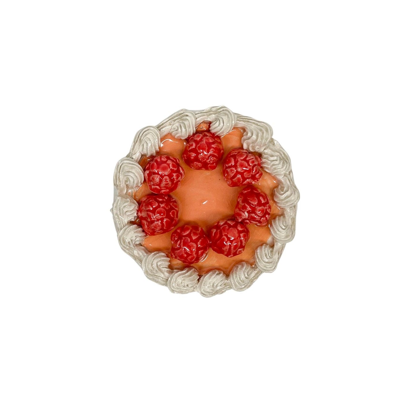 Petite Raspberry Topped Stripe Cake 12
