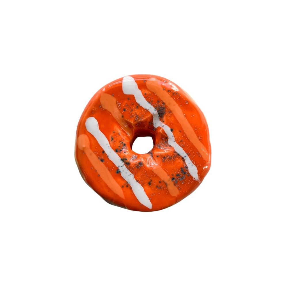 Orange Zinger Donut With Multi Stripes