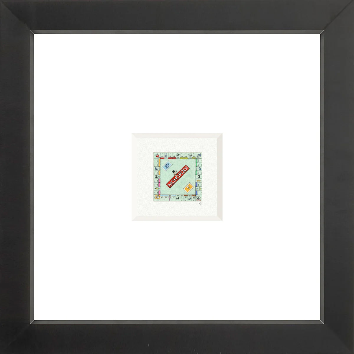 Monopoly Miniature Watercolor Print