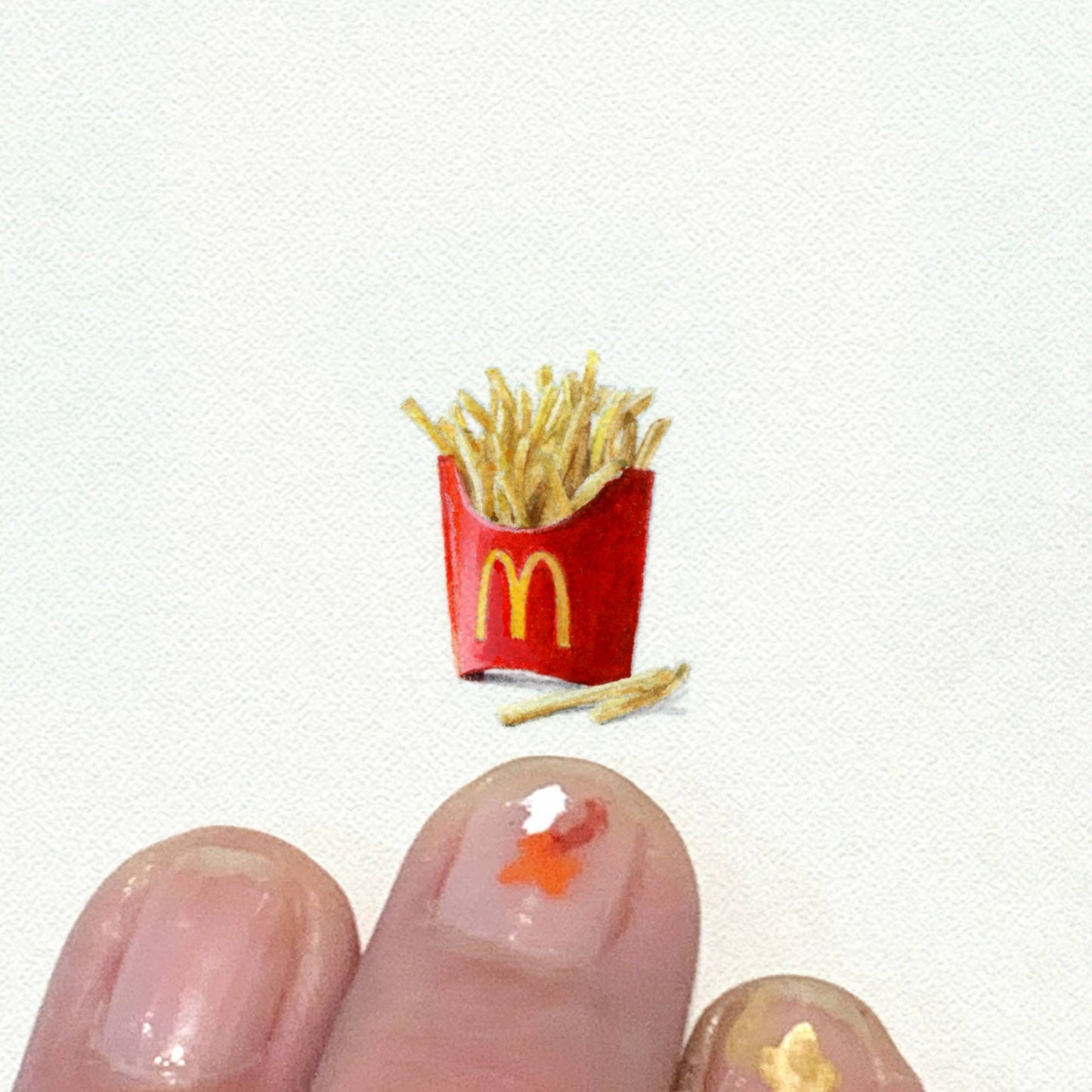 McDonald's French Fries Miniature Watercolor Print