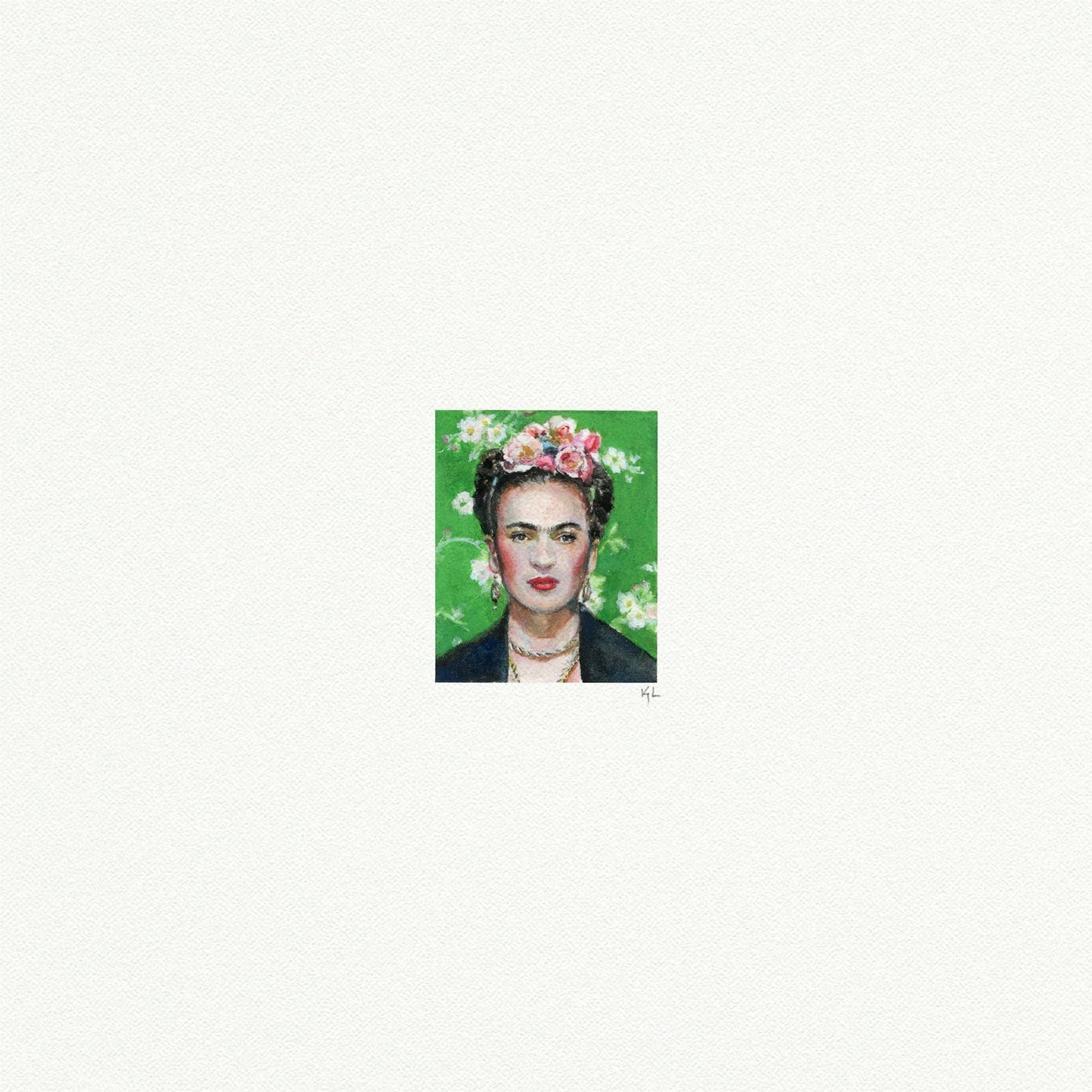 Frida Kahlo Miniature Watercolor Print