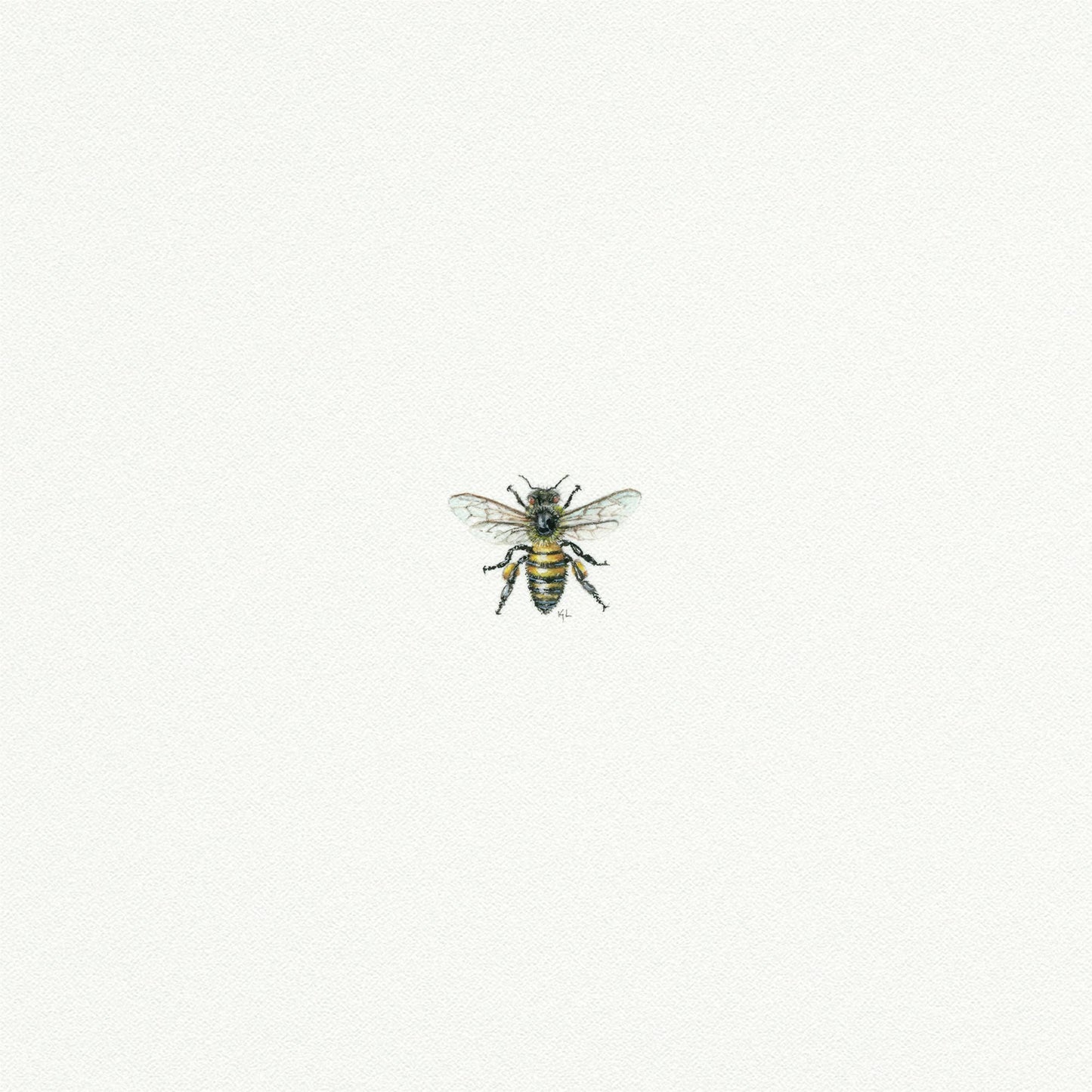 Bee Miniature Watercolor Print