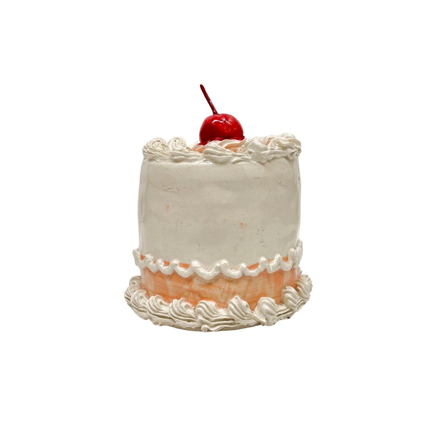 Petite Cherry Topped Stripe Cake 14
