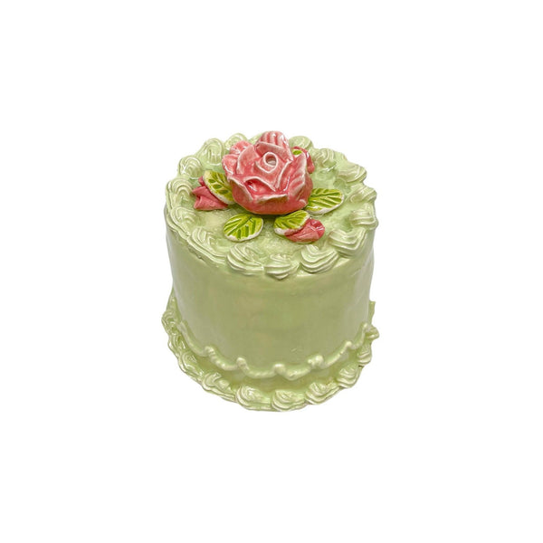 Petite Rose Topped Green Cake 17