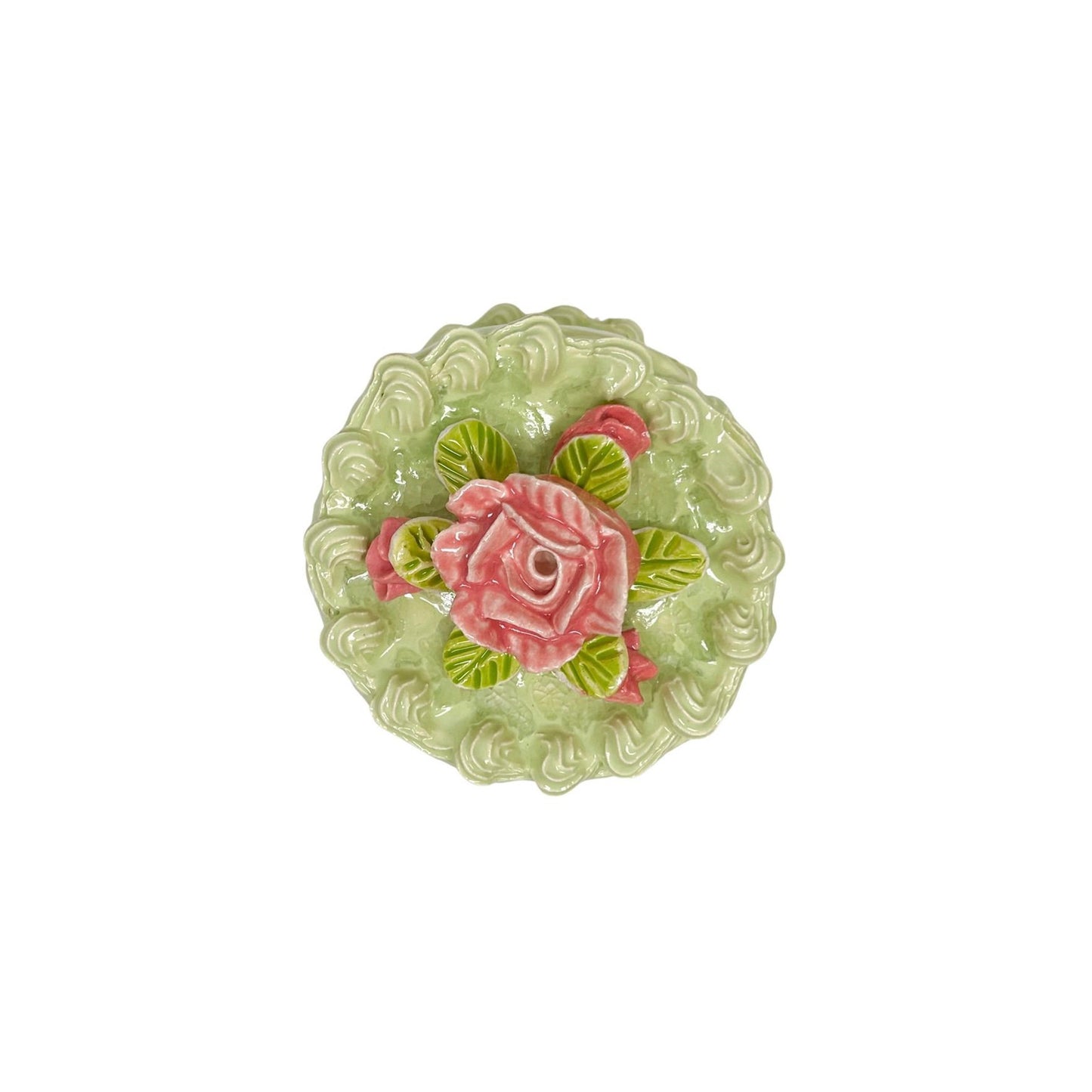 Petite Rose Topped Green Cake 17