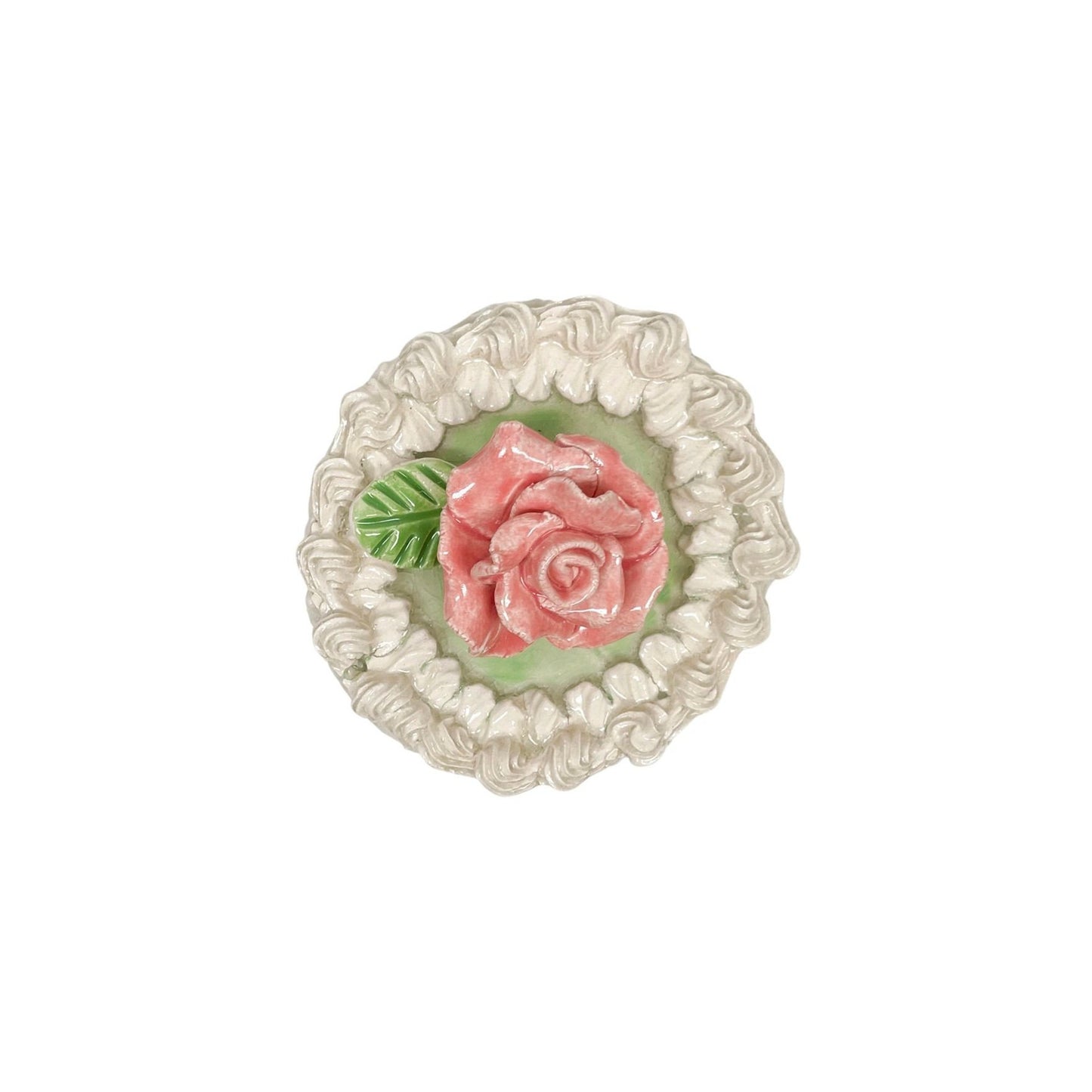 Petite Rose Topped Vintage Green Cake 18