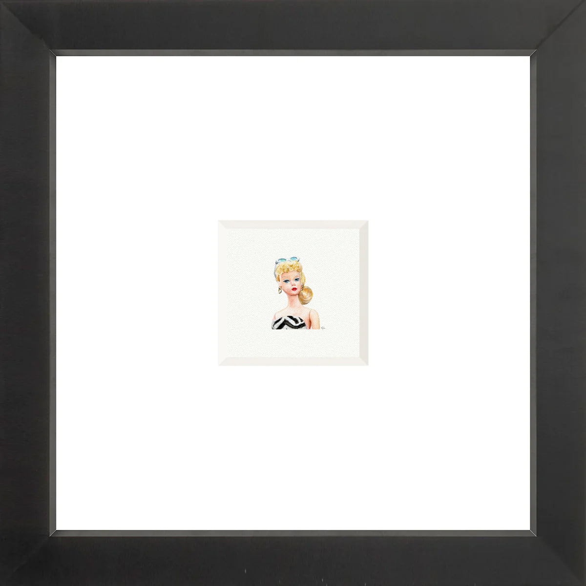 Barbie Miniature Watercolor Print