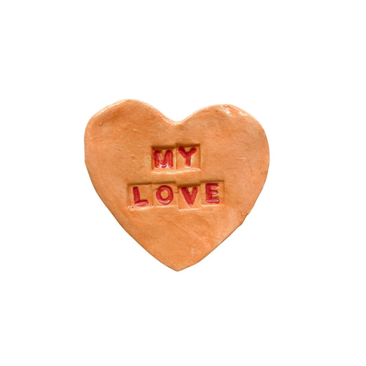 "My Love" Orange Candy Conversation Heart