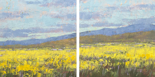Wild Mustard Bloom (Diptych)