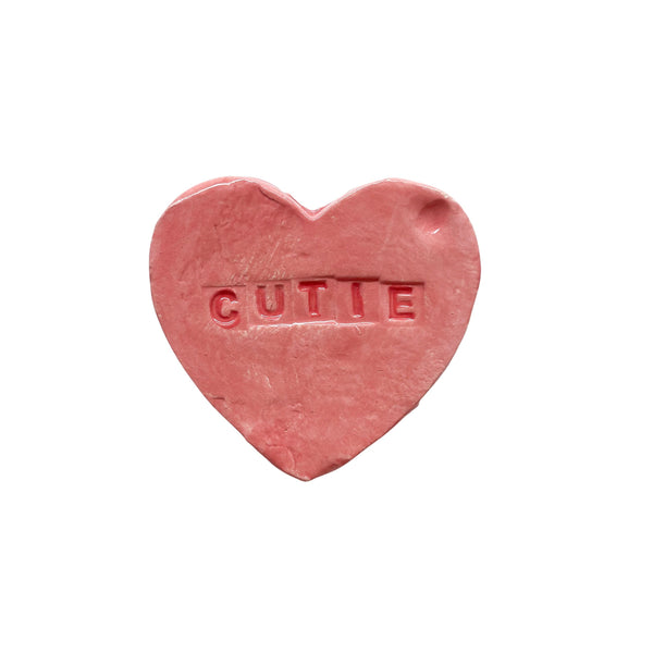 "Cutie" Pink Candy Conversation Heart