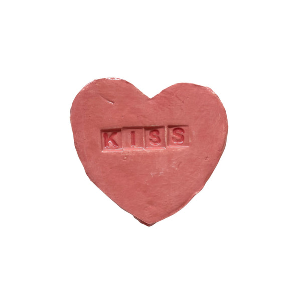 "Kiss" Pink Candy Conversation Heart