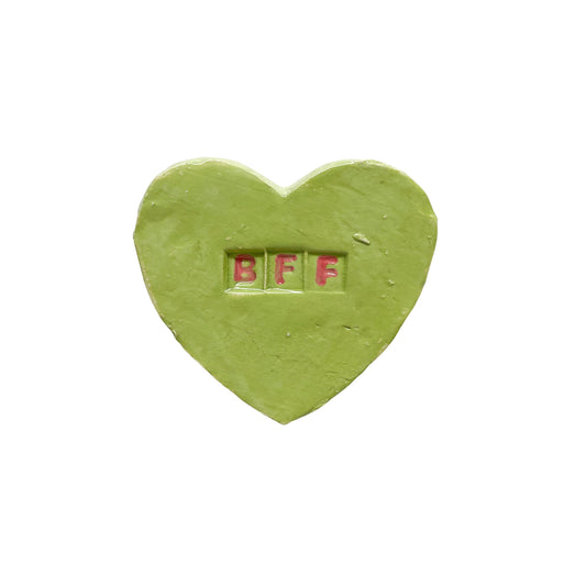 "BFF" Green Candy Conversation Heart