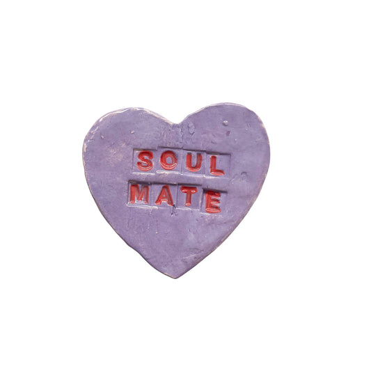 "Soul Mate" Purple Candy Conversation Heart