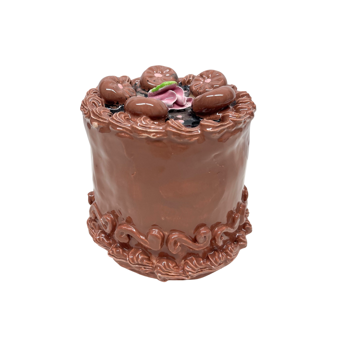 Milk Chocolate Cake With Rose Bud 2