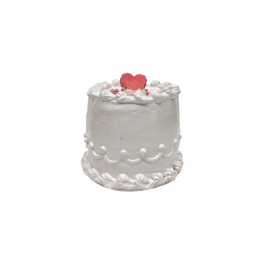 Petite White Cake With Heart And Sprinkles 2