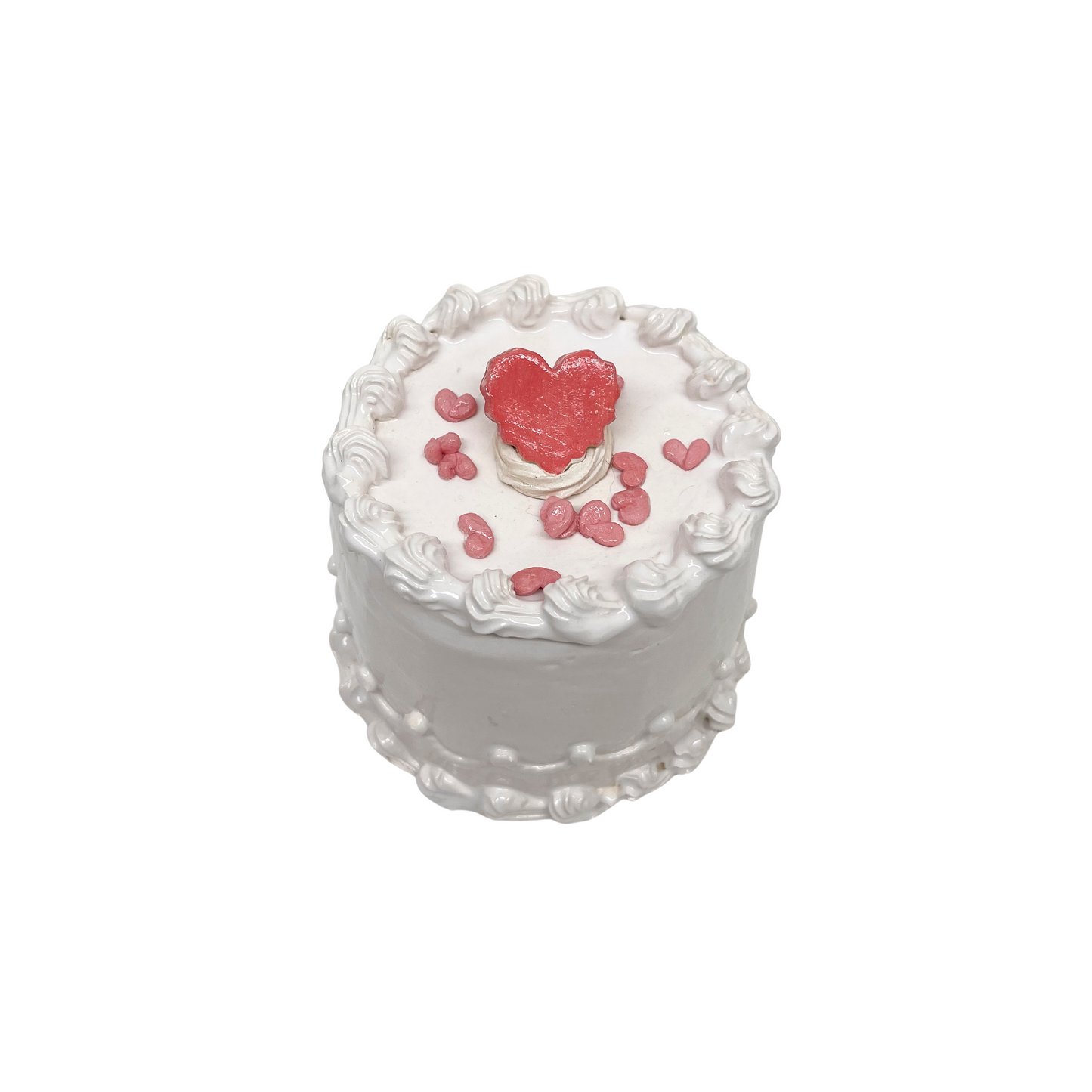 Petite White Cake With Heart And Sprinkles 2