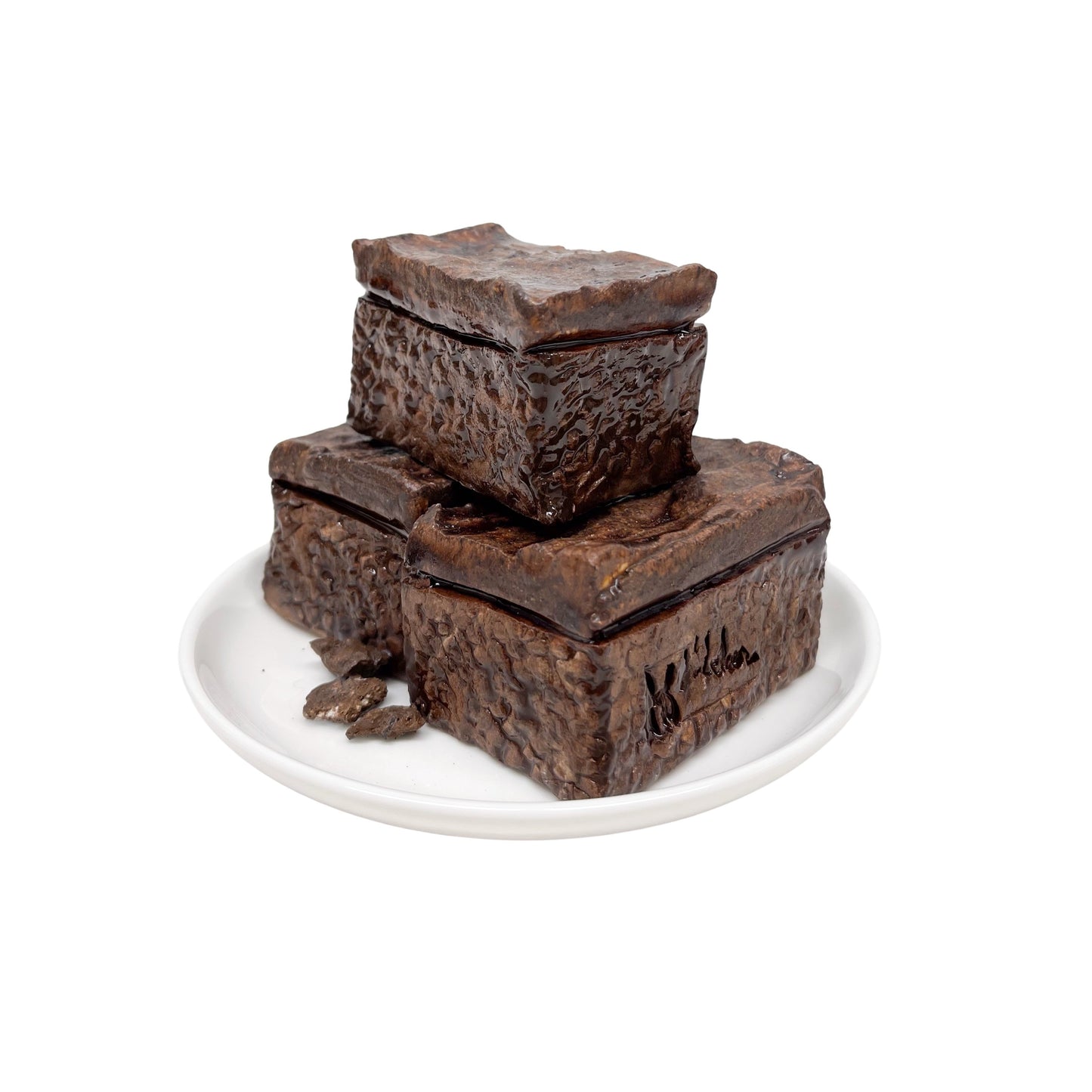 Three Plated Plain Brownies 1