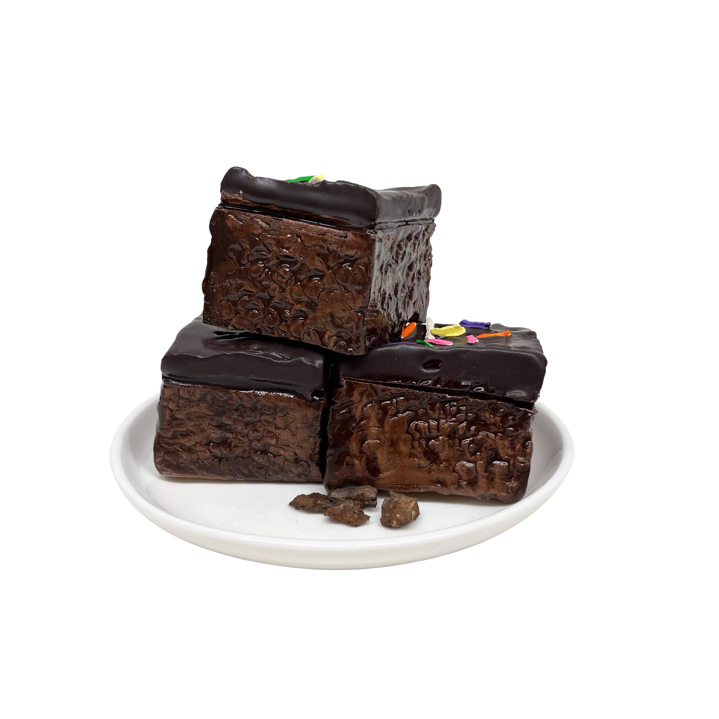 Three Plated Sprinkle Brownies 11