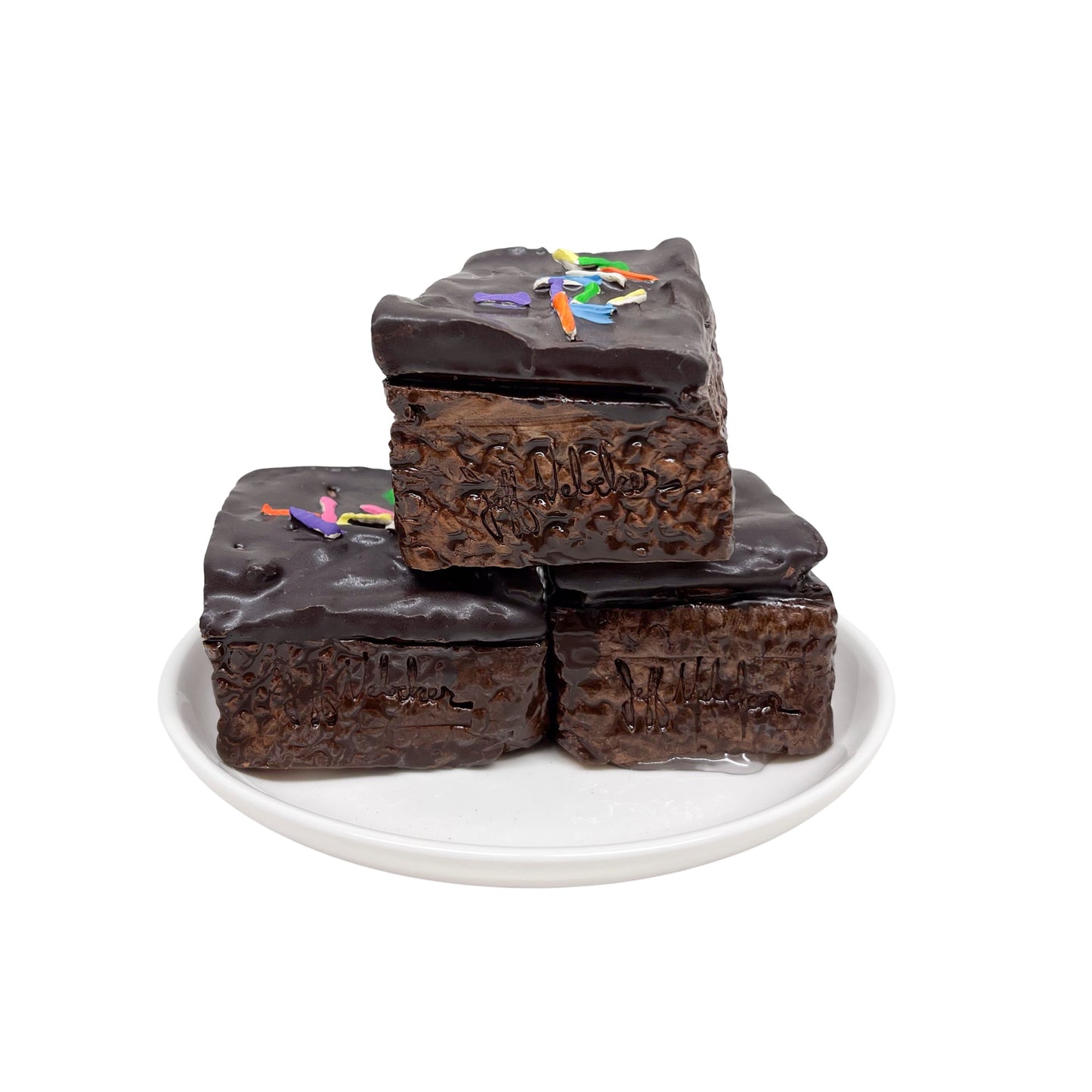 Three Plated Sprinkle Brownies 11